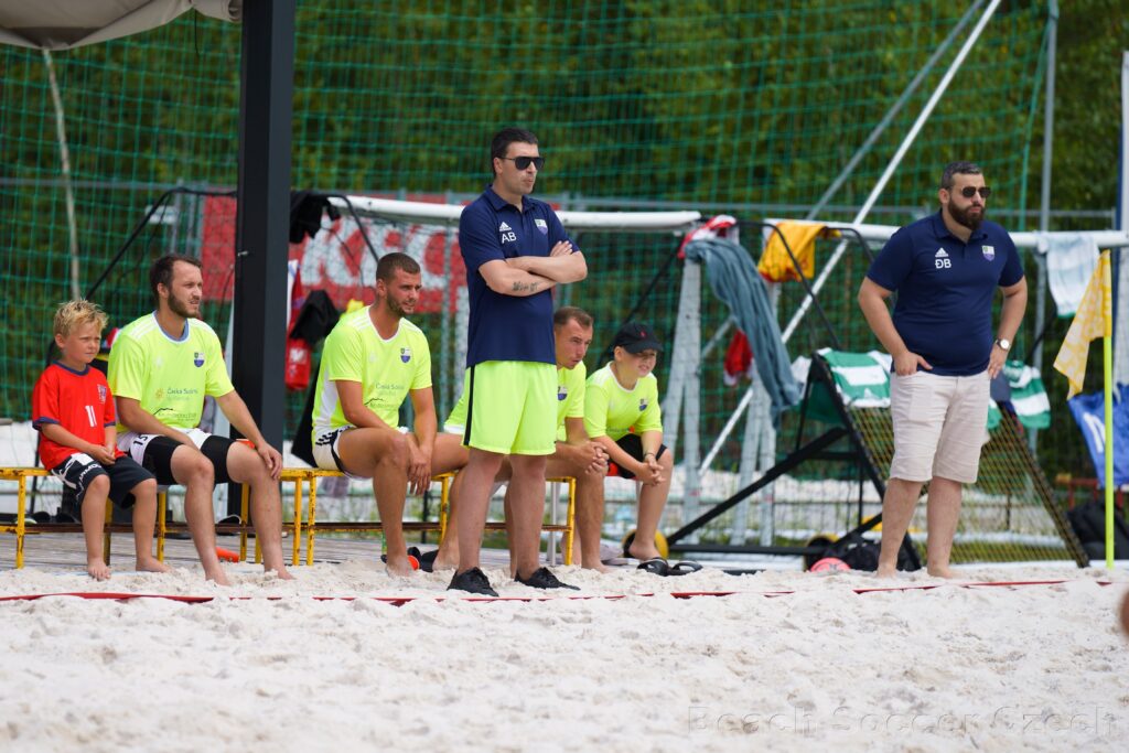 Adnan Beganović, President and Coach of SK Bosnia Teplice Beach Soccer Club during training in Teplice