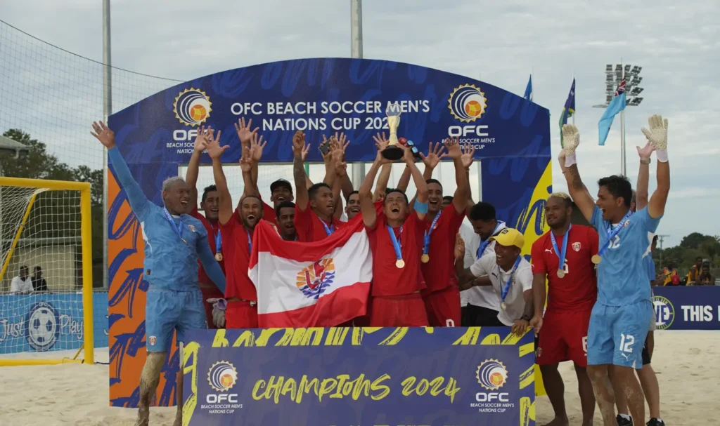 Tahiti wins the OFC Beach Soccer Men's Cup of Nations in Honiara.