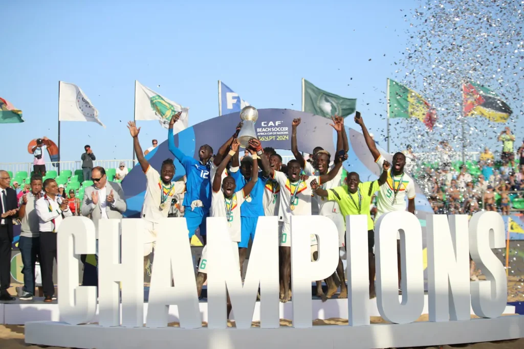 Senegal win the CAF Beach Soccer African Cup of Nations 2024 in Hurghada.